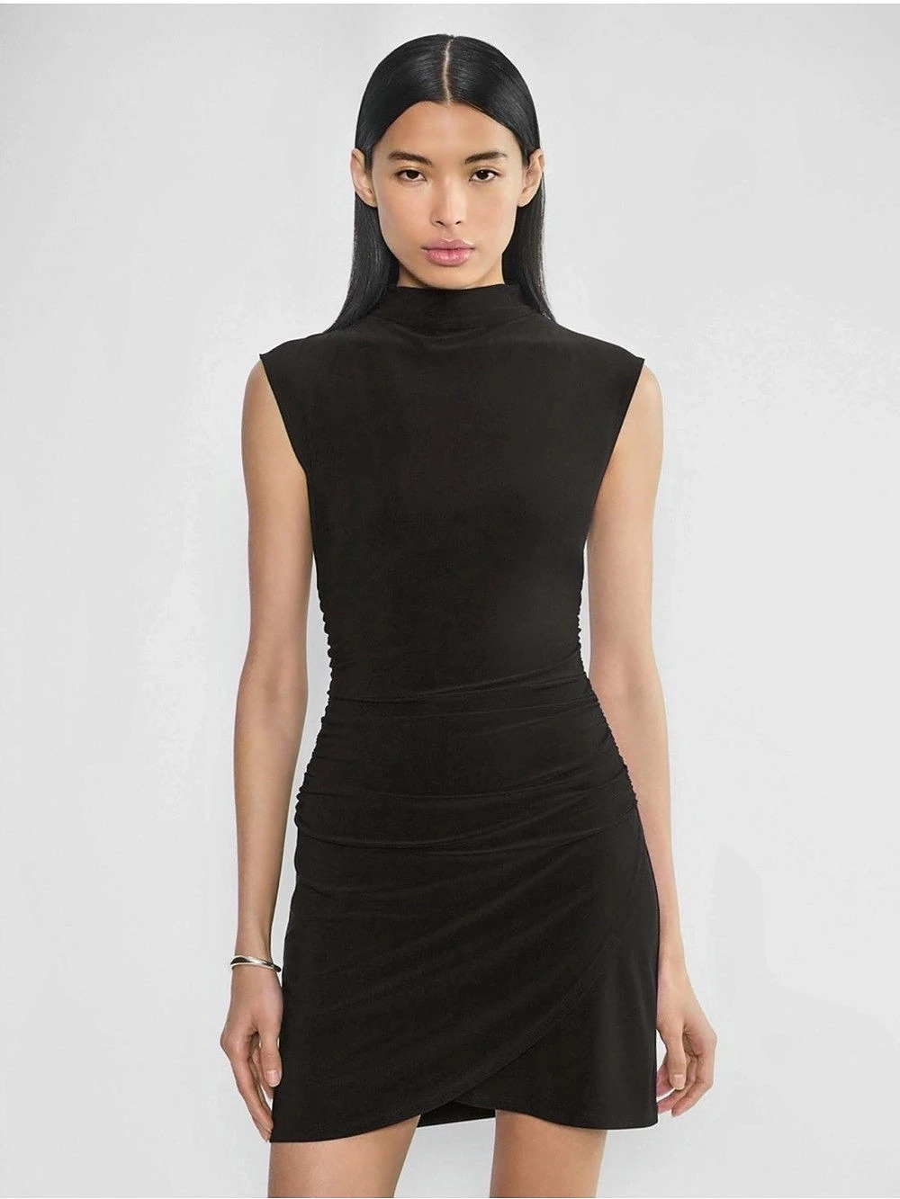 Wilfred Boulevard Dress Ruched Mini Black Large